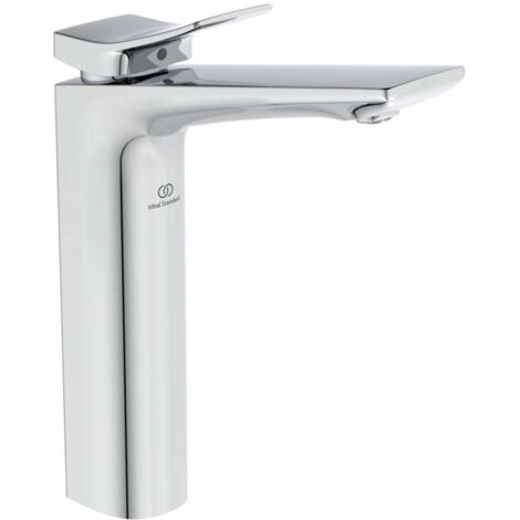 CHECK rubinetteria per lavabo, sporgenza 150 mm, cromo con piletta e base allungata IDEAL STANDARD