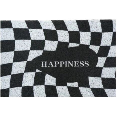 Checkerboard Kitchen Rugs Washable Hallway Entry Carpet Non Slip Entryway Runner Mat for Home Restaurant Office Black