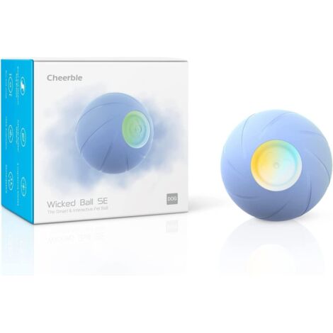 Cheerble Interactive Dog Toy, Interactive Dog Ball with 3 Interactive Modes, Twinkling LED Lights, Smart Ball for Small Medium Dogs, DC Rechargeable, IP65 Waterproof (Blue)