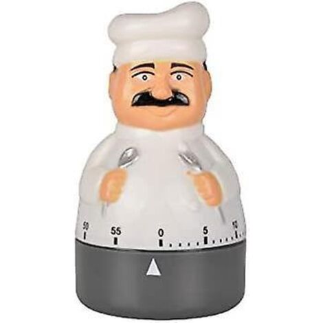 chef Shape Minuteur De Cuisine Compte  Rebours Mcanique Rveil Compte  Rebours De 60 Minutes Pour Les Enfants Et Les Personnes Ges, Pour La Cuisson
