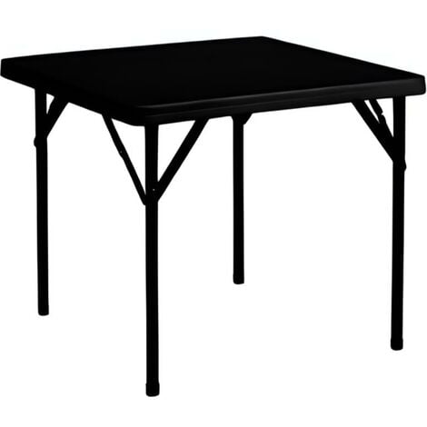 CHEFGASTRO-BESTE PREISE FÜR DEINE GASTRONOMIE CHEFGASTRO Klappbarer mobiler Buffettisch für Terrasse Balkon Garten HxBxT 86x86x74cm Für bis zu 4 Personen In- & Outdoor Schwarz