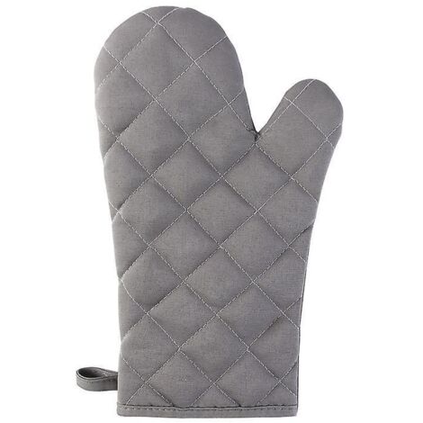 chef's Heat Resistant Kitchen Pot Pads, 1 Paire De Gants De Cuisine Gris En Coton Et Silicone - Gants De Cuisine - Gants De Four