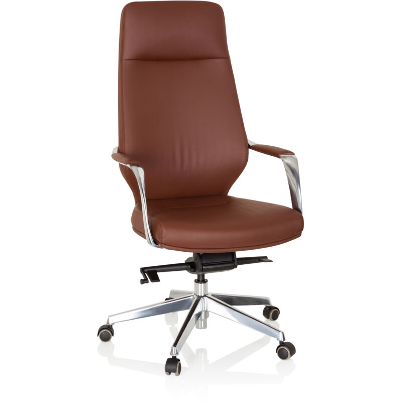 Chefsessel / Bürostuhl Velvet Kunstleder Braun Hjh Office