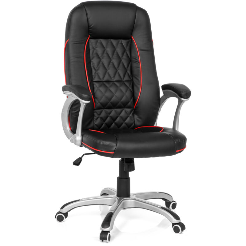 Mybuero Chefsessel Relax Ab100 Kunstleder Schwarz/rot