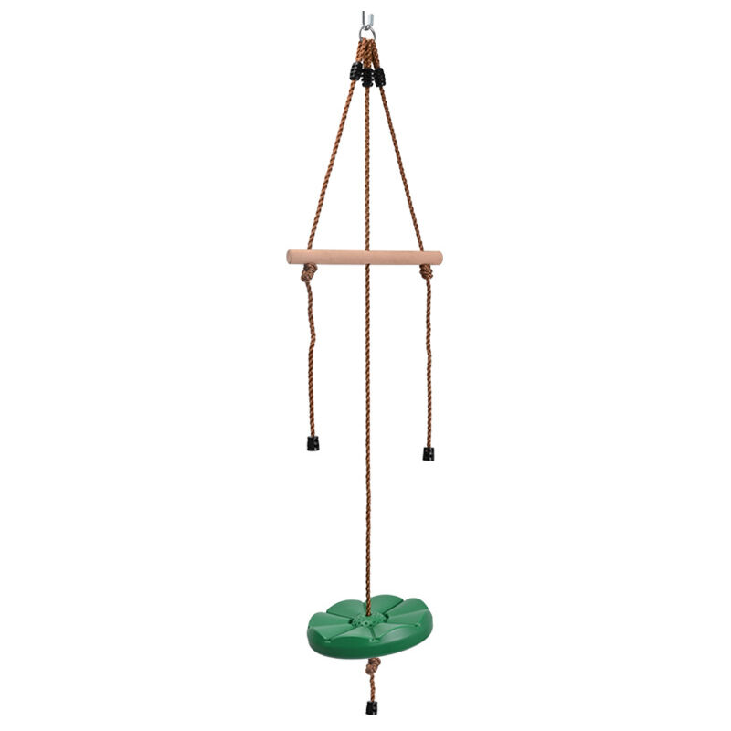 Échelle de corde deux-en-un pour enfants échelle d'escalade extérieure balançoire de jardin échelle balançoire disque en plastique balançoire vert