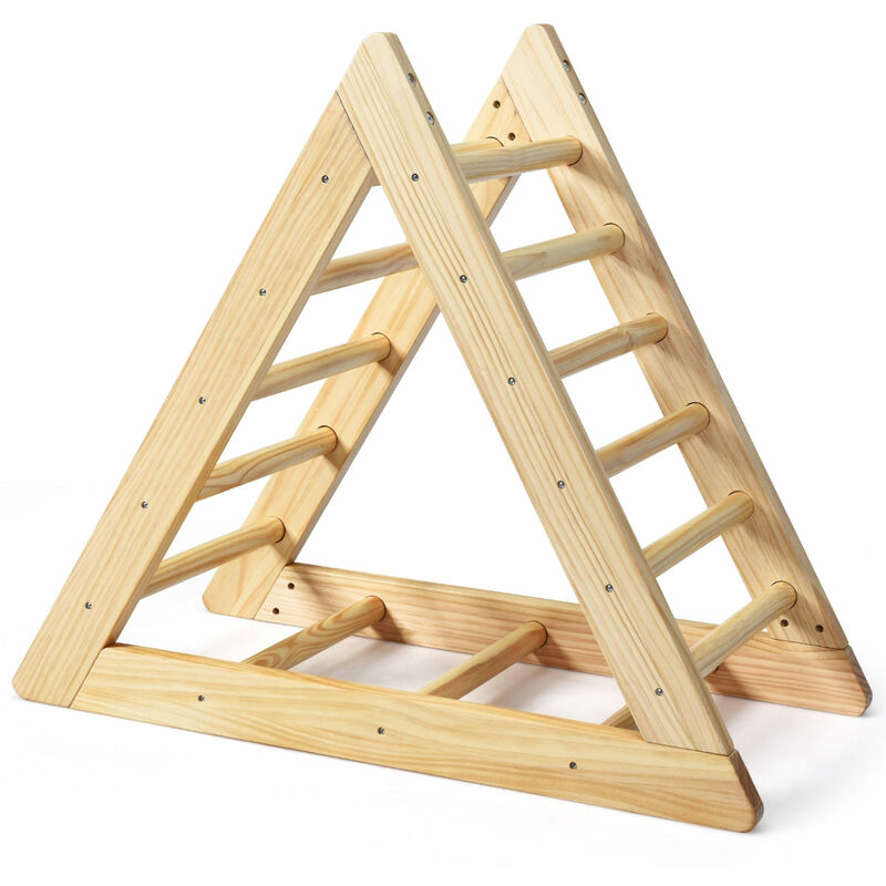 Chelle d'escalade triangulaire en bois de pin pour enfants plus de 3 ans