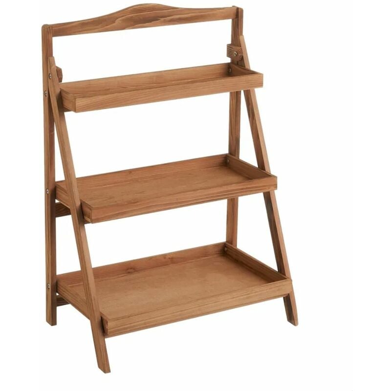 Tagère porte plantes en bois en sapin