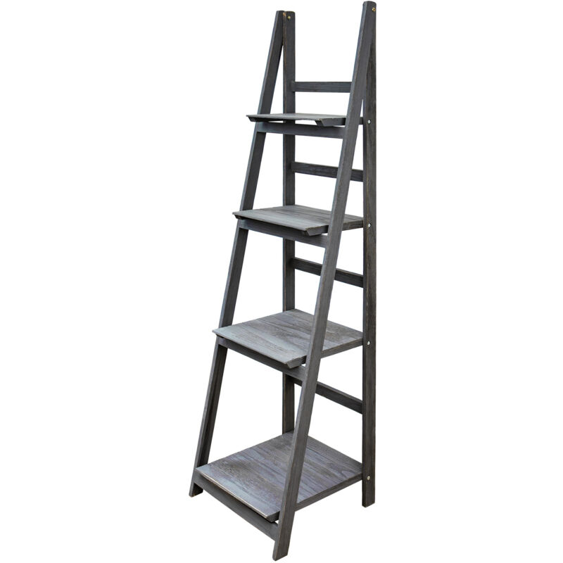 Chelle L'étagère Étagère à livres 4 Plaine Pliant Gris Kingower