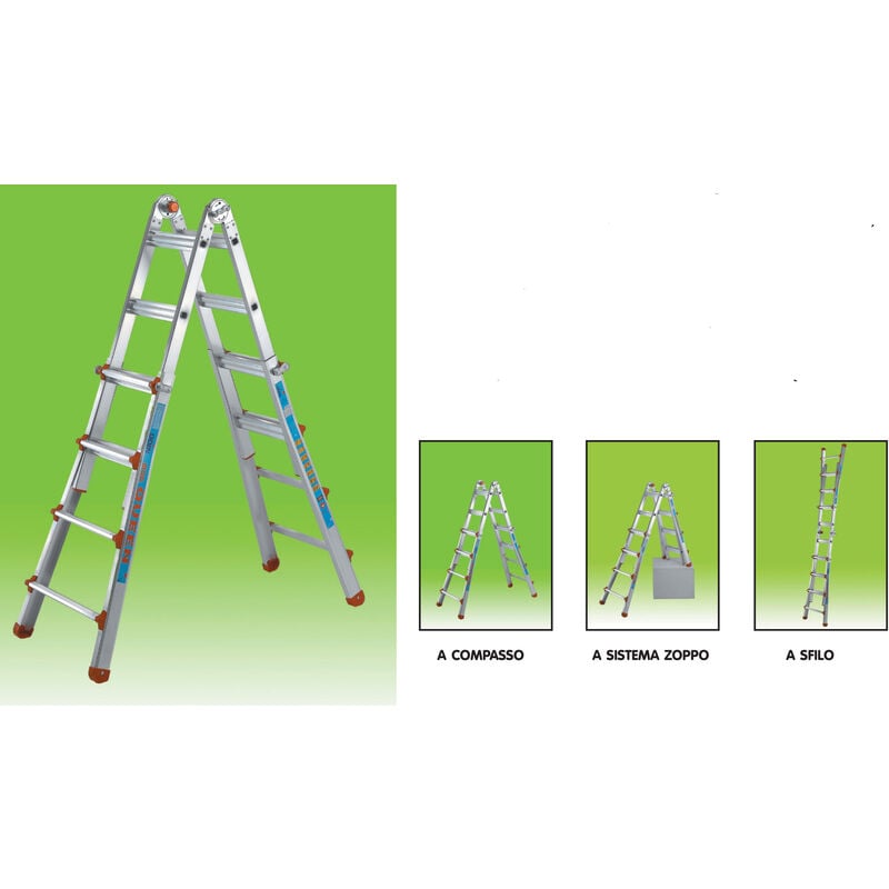 Ferramenta1.com - a chelle tA lescopique en aluminium Queen a tapes 4 + 4 m 4.3 a chelles polyvalentes