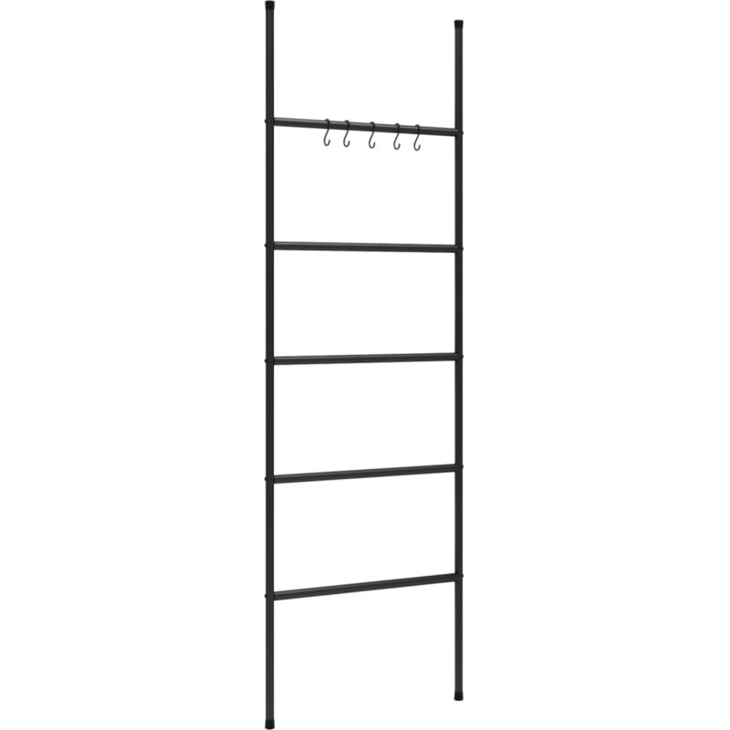 Vidaxl - chelle porte-serviettes à 5 niveaux Noir 58x175 cm Fer