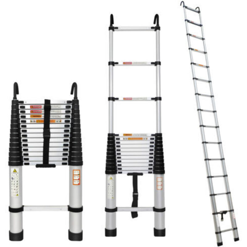 Chelle télescopique en alliage d'aluminium 4.4m échelle télescopique échelle pliante échelle anti - glissière