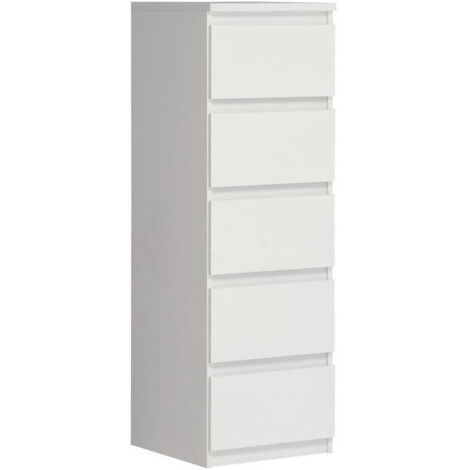 CHELSEA ladekast 5 lades - 41,8 cm - Mat wit decor