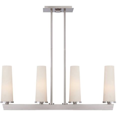 Chelsea Loft Contemporary 4-Licht-Pendelleuchte Nickel gebürstet