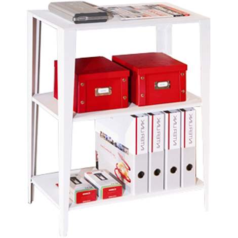 CHELSEA - Metal Two Shelf Storage Unit - White