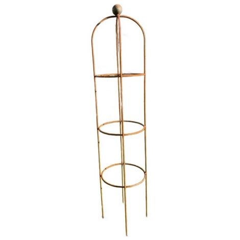 Chelsea Range 6 Feet Round Top Obelisk - L43.2 x W43.2 x H190.5 cm - Bare Metal/Ready to Rust