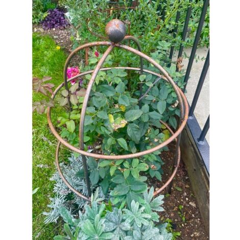 Chelsea Range (Small) Cloche Plant Support - L49.5 x W49.5 x H69.6 cm - Bare Metal/Ready to Rust