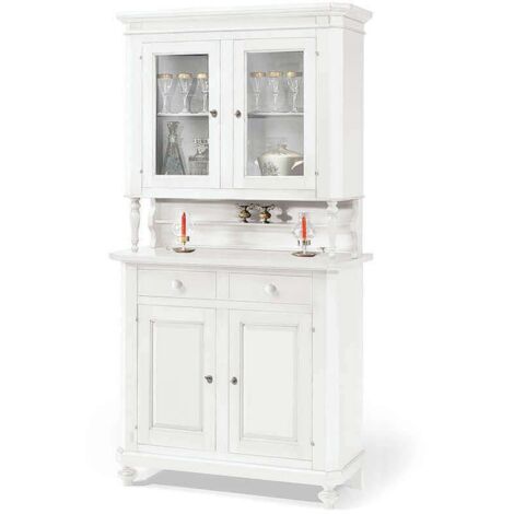 CHELSEY - credenza con vetrina in legno massello