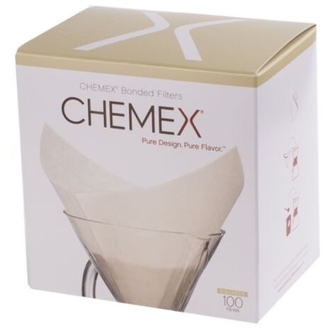Chemex quadratische Papierfilter – Weiß – 6, 8, 10 Tassen