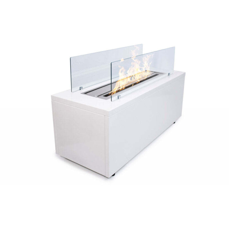 Divina Fire - Cheminée au bioéthanol intérieur/extérieur à poser 100x40x40cm Caravaggio - Blanc