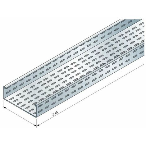 Chemin de câble 75x24mm – Acier galvanisé – Longueur 3m – Résistance aux déformations – Norme CEI 61537 – Niedax
