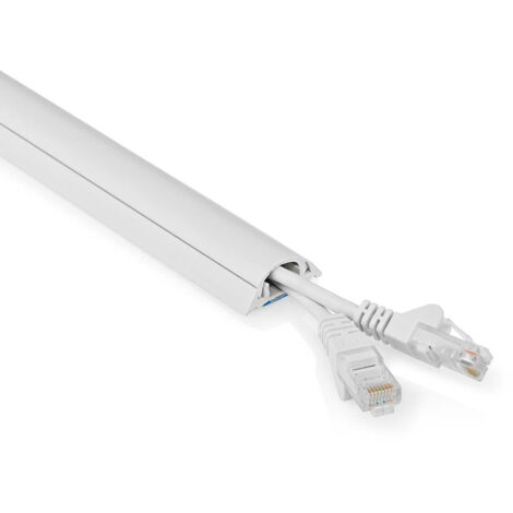 Chemin de cables canal 1 pc epaisseur maximale du cable 12 mm pvc blanc