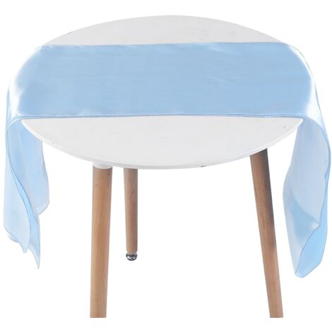Chemin de table 30 x 275 cm, bleu clair, idéal pour les mariages, les fêtes et les banquets.