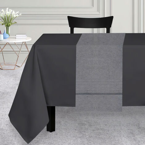 Chemin de table 40x160 cm VENISE gris, par Soleil d'Ocre