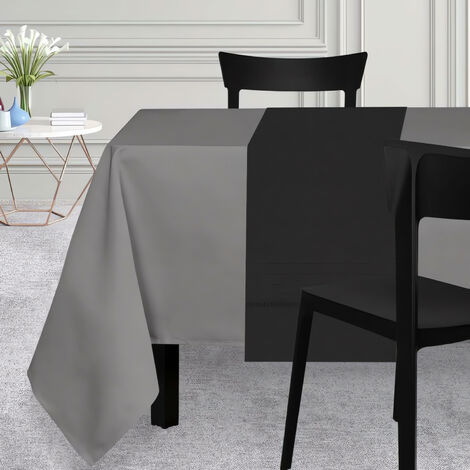 Chemin de table 40x160 cm VENISE noir, par Soleil d'Ocre