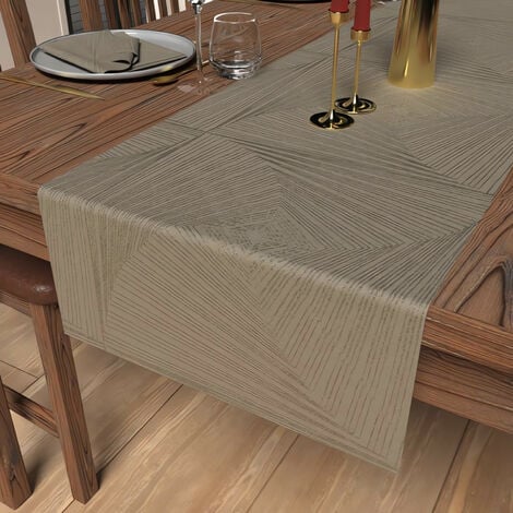 Chemin de table 40x180 cm LUXURY champagne, par Soleil d'Ocre