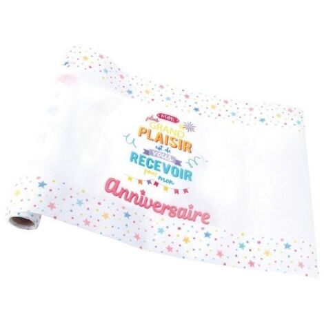 Chemin de table anniversaire plaisir de recevoir