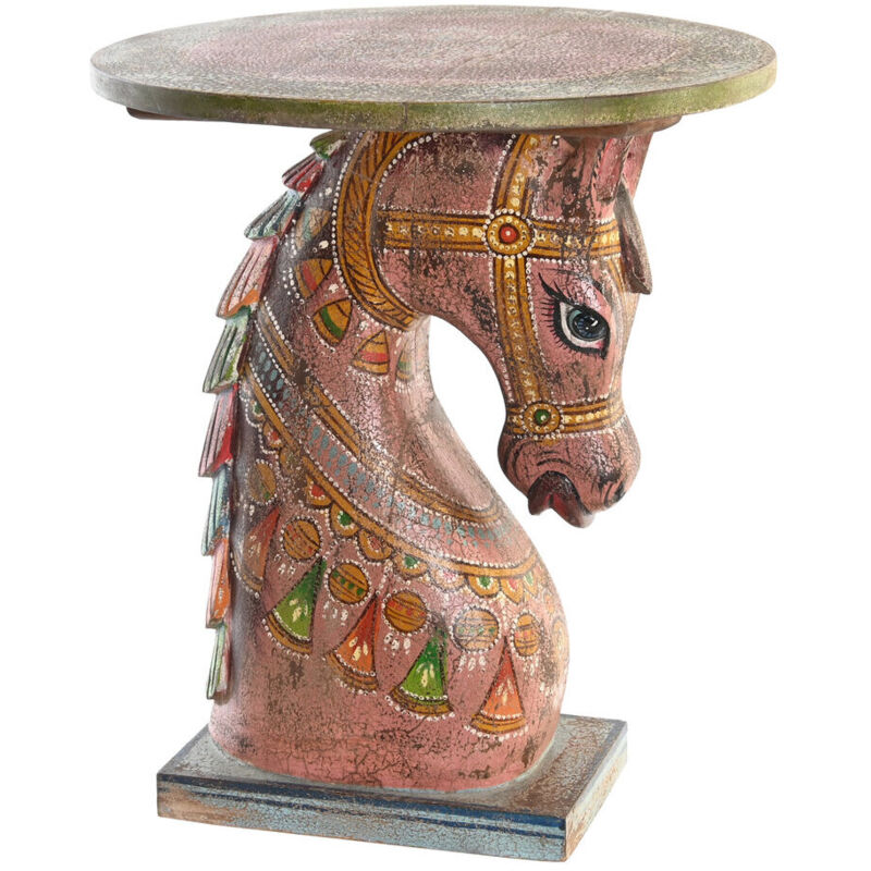 Table Auxiliaire Mangue 39X39X47 Cheval Vieilli