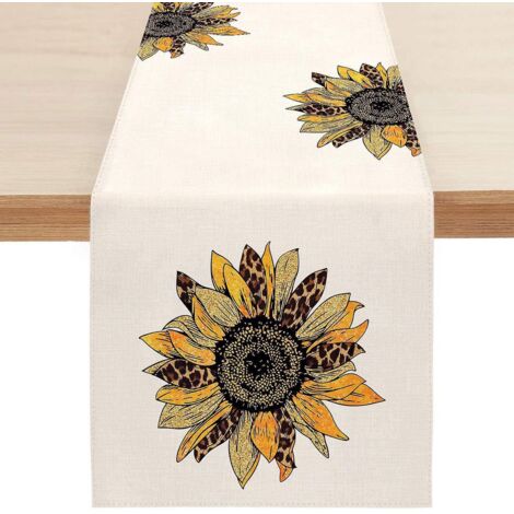 chemin De Table D't 33 X 180cm (grand Tournesol), Chemin De Table En Toile De Jute, Dcoration De Mariage, D't, D'automne, De Festival, De Fte En P