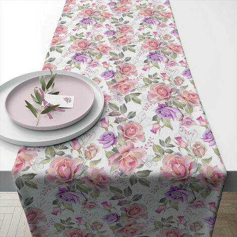 Chemin de table en coton Josephine 40 x 150 cm