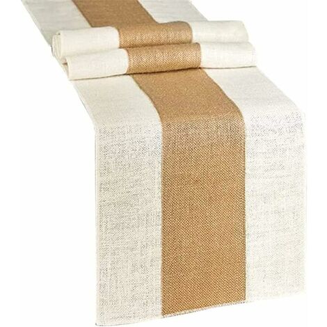 Chemin de Table en Jute, 30 180cm Toile de Jute Ruban de Table Chemin de Table Décorations de Table Mariage Vintage Jardinage