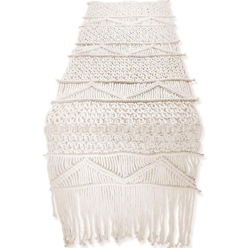 Fei Yu - Chemin de table en macramé, décoration de table de mariage bohème, style ferme vintage et salle à manger bohème