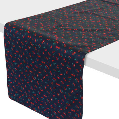 Chemin de table enduit CERISES 45x150 cm