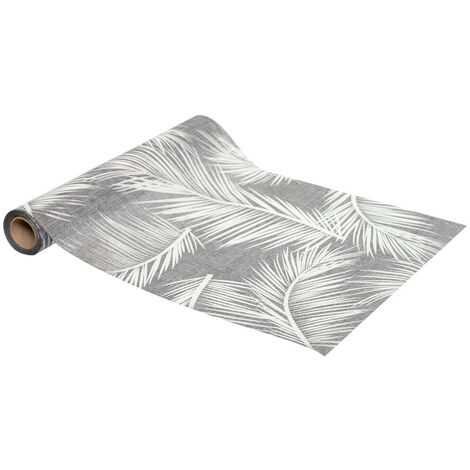 Sidorenko Chemin de table moderne en feutre gris clair – 100 x 30 cm –  Nappe lavable avec étiquette en cuir – Chemin de table scandinave – Chemin  de