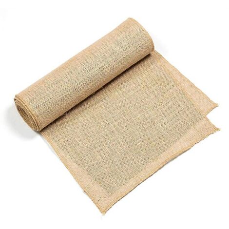 chemin De Table Rouleau Toile De Jute Fil Dor, Bords Cousus, 30 Cm X 1.8 M Pour Dcoration, Mariage, Fte, Travaux Manuels
