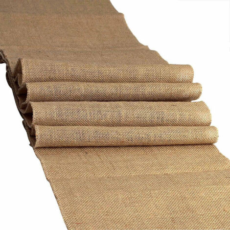 Chemin de Table Toile de Jute Naturel, 10M30CM Toile de Jute Chemin de Table, Vintage de Chemin de Table Jute, pour événement Fête de Mariage Décoration de Table (10M x 30CM)