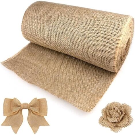 Chemin de Table Toile de Jute Naturel 30CMX10M - Vert - Fibre Naturelle - Autres motifs - Intérieur