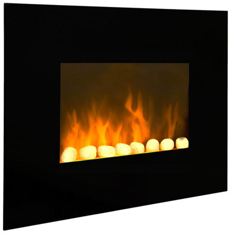 Chemin'Arte – Cheminée électrique 2000W noire – Puissance 2000W – Dimensions 62 x 13 x 48 cm – Télécommande incluse – Pour pièces jusqu'à 30 m²