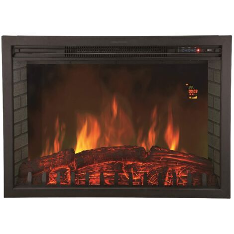 CHEMIN'ARTE Inserto elettrico OXFORD XL da incasso - caminetto elettrico da incasso con luce LED Effetto fiamma - LED - 76x23x54cm- 2000 W