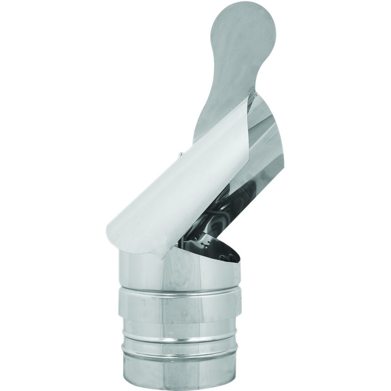 Cheminée De Fumée Tournante En Acier Inoxydable Cm.12
