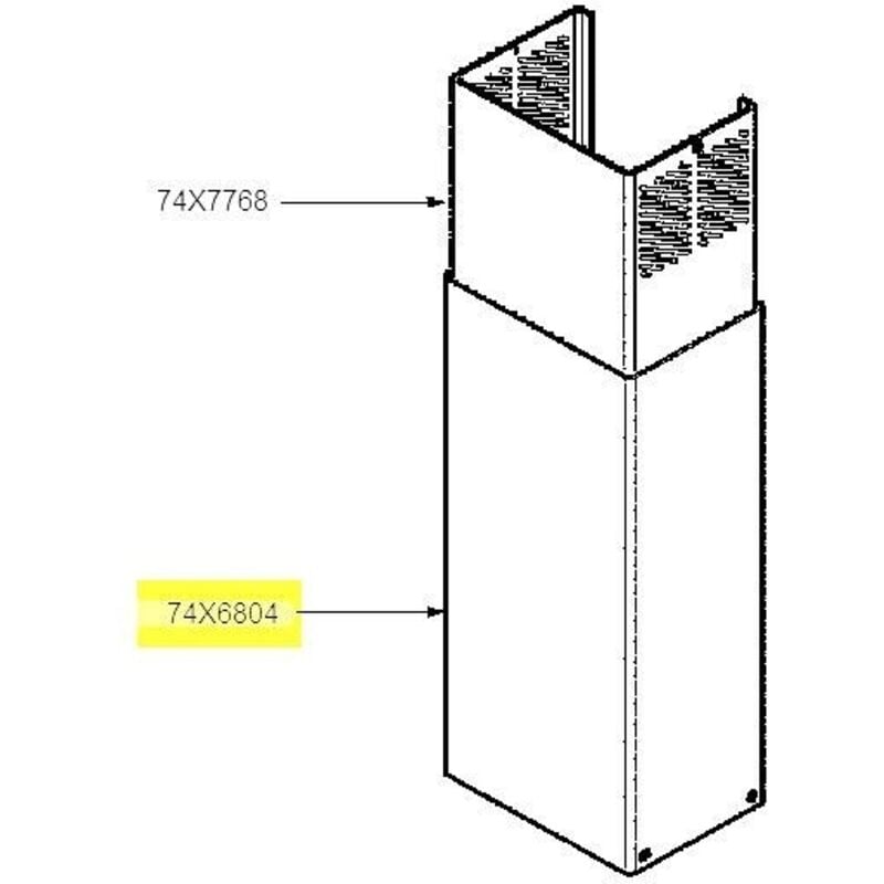 Sauter - Chemine Inferieure 74X6804 Pour hotte