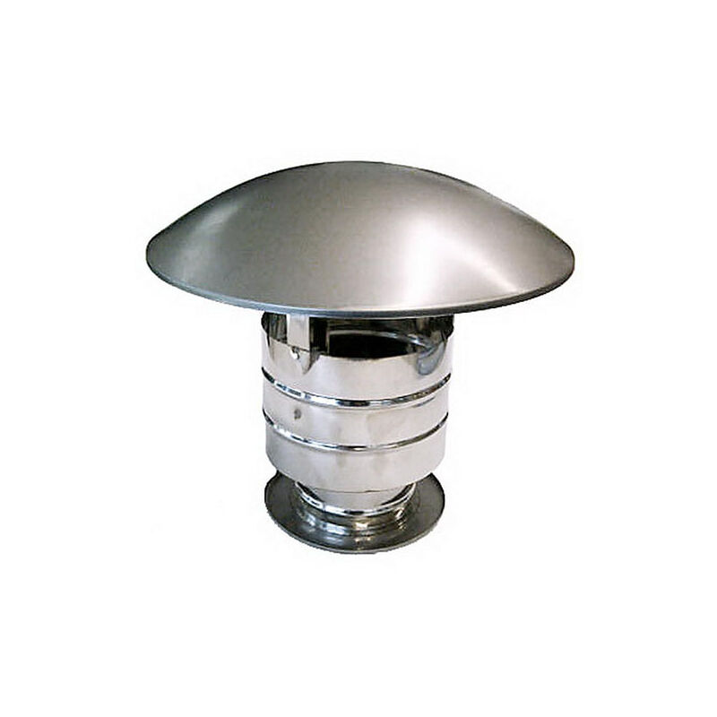 Cheminee double paroi isole terminal chapeau chinois coupe-vent inox dn 300/350