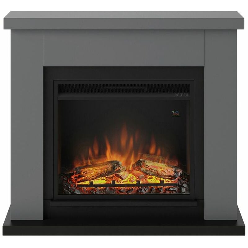 Tagu - Cheminée électrique décorative 'Frode' Gris foncé - Powerflame