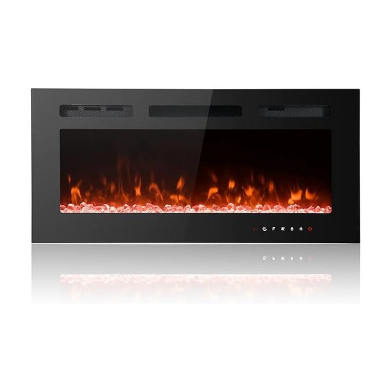 40inch/102cm Cheminee electrique ultra fine a faible bruit, 