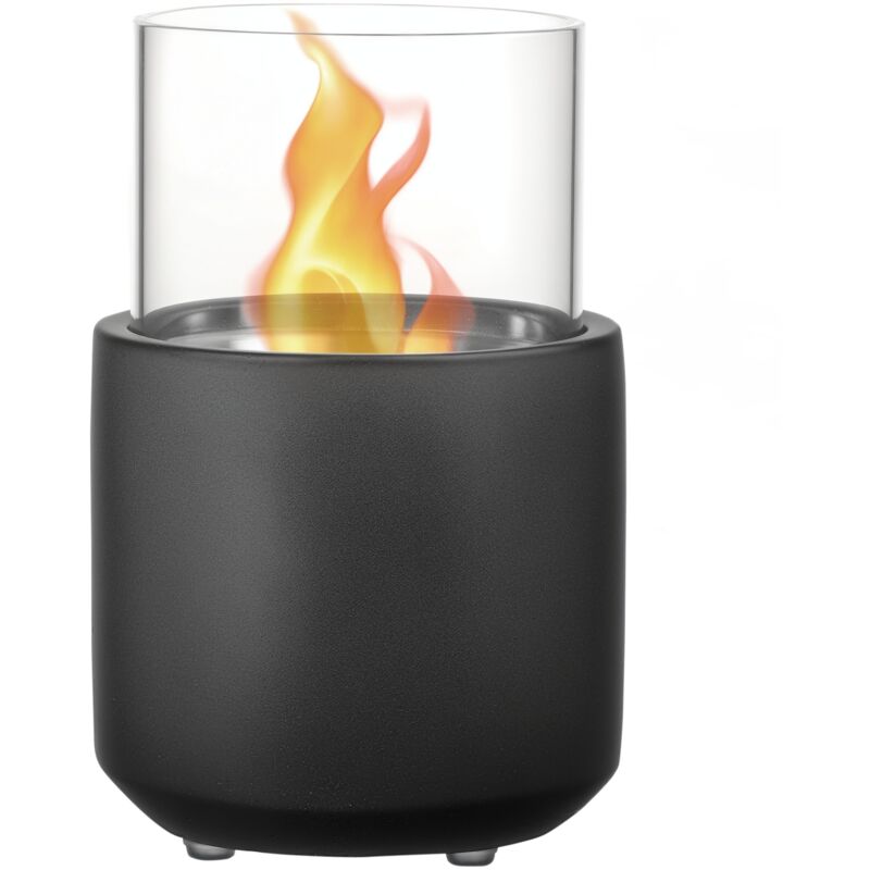 Homcom - Cheminée portable à poser bioéthanol avec réservoir 0,4 l couverture 18 m² - design vase - dim. 12L x 12l x 19H cm