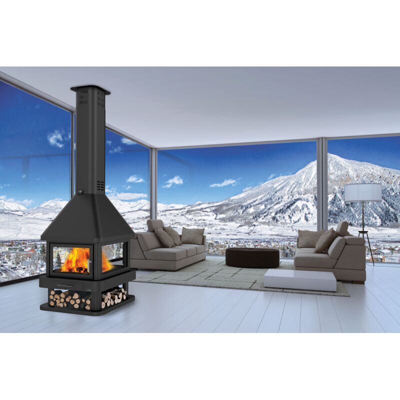 Bronpi - Cheminée à bois 4 faces Huelva 16 kW