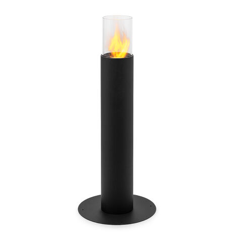 Cheminée à l'éthanol Fiamme Pila brûleur en acier inoxydable 0,5 litre 4-5 h de combustion - Noir